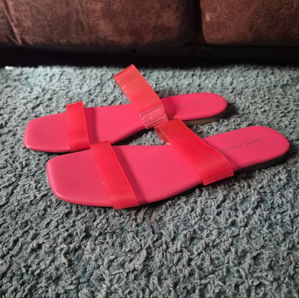 Marc Fisher Red Pink Sandals 7.5M